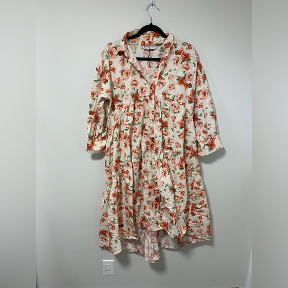 Zara Dresses & Skirts - Zara floral cotton dress floral high low